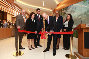 Pictured, from left to right, are: Assemblyman Michael Benedetto; Susan Solometo, vice president of clinical services; Joseph Simone, president of Simone Development Companies; Dr. Steven M. Safyer, president and CEO of Montefiore Health System; Senator Ruth Hassell-Thompson; Melissa Cebollero, director of health and human services for the Bronx Borough president's office.