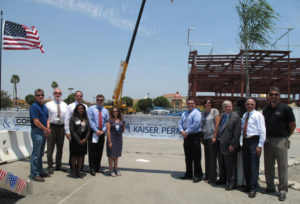 Representatives at the beam signing on June 21 for Chino Grand MOB.