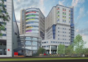 Rendering of the new construction at Monroe Carell Jr. Children’s Hospital at Vanderbilt, Nashville, Tennessee.