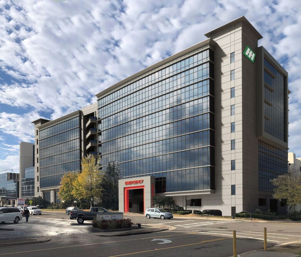 $150M Vertical Expansion at Huntsville Hospital Madison Street Tower Tops Out